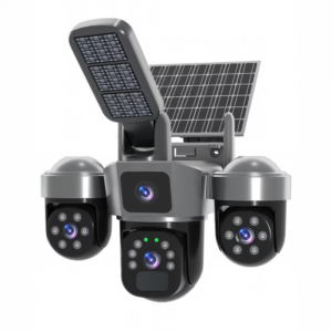 ql19 solarna kamera video nadzor 4 leće 6mp
